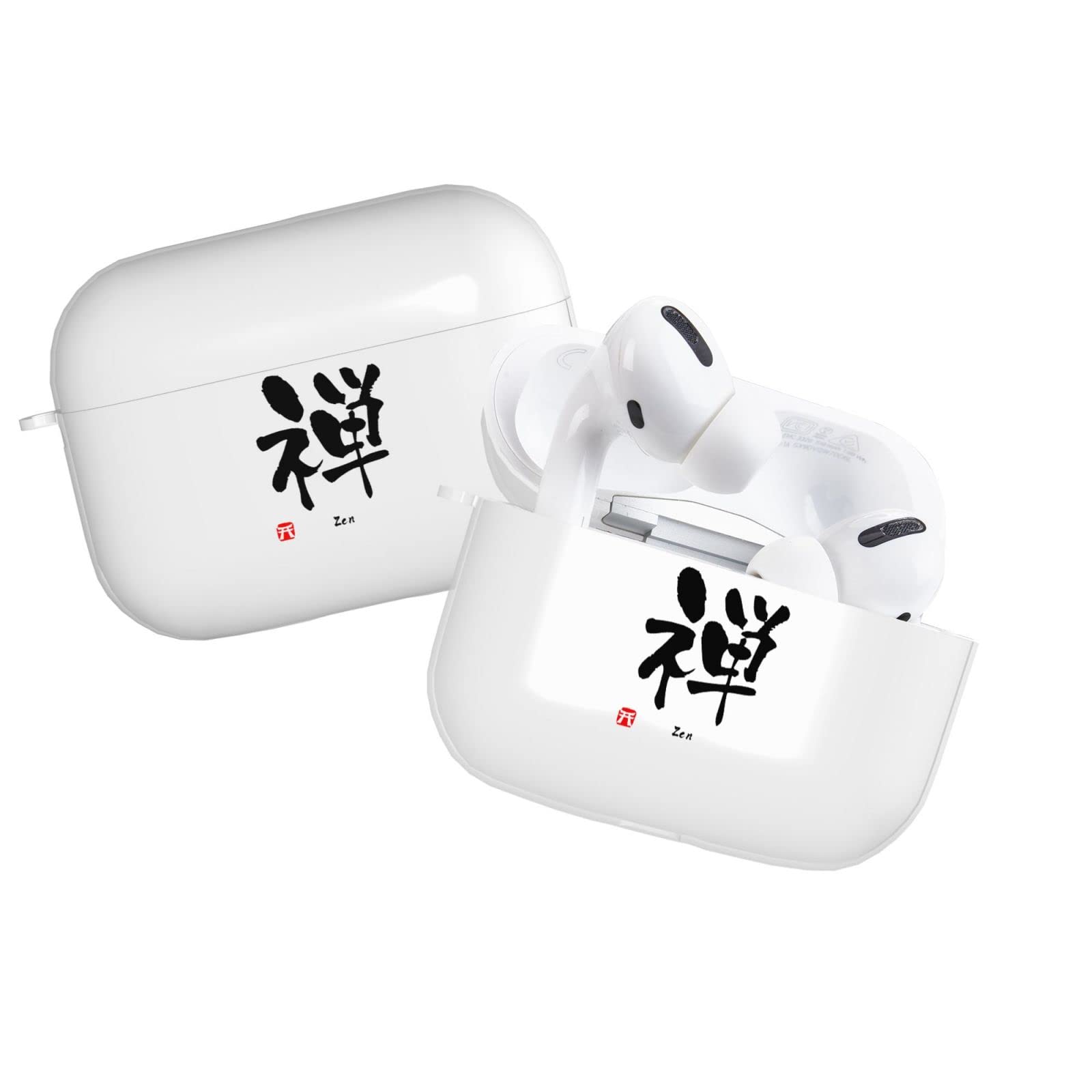 AirPods Pro 本体 + 充電ケース Amazon | 禅の漢字ロゴ入り 充電器、AirpodsPro用充電ケース